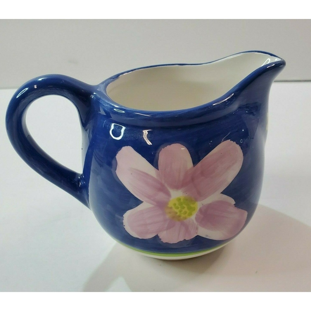 Royal Norfolk Creamer Gravy Boat Mini Pitcher Ceramic Pink & Yellow Flowers
